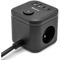 Huslog 15W 3x z.2xUSB-C,2xUSB,1.4m černá