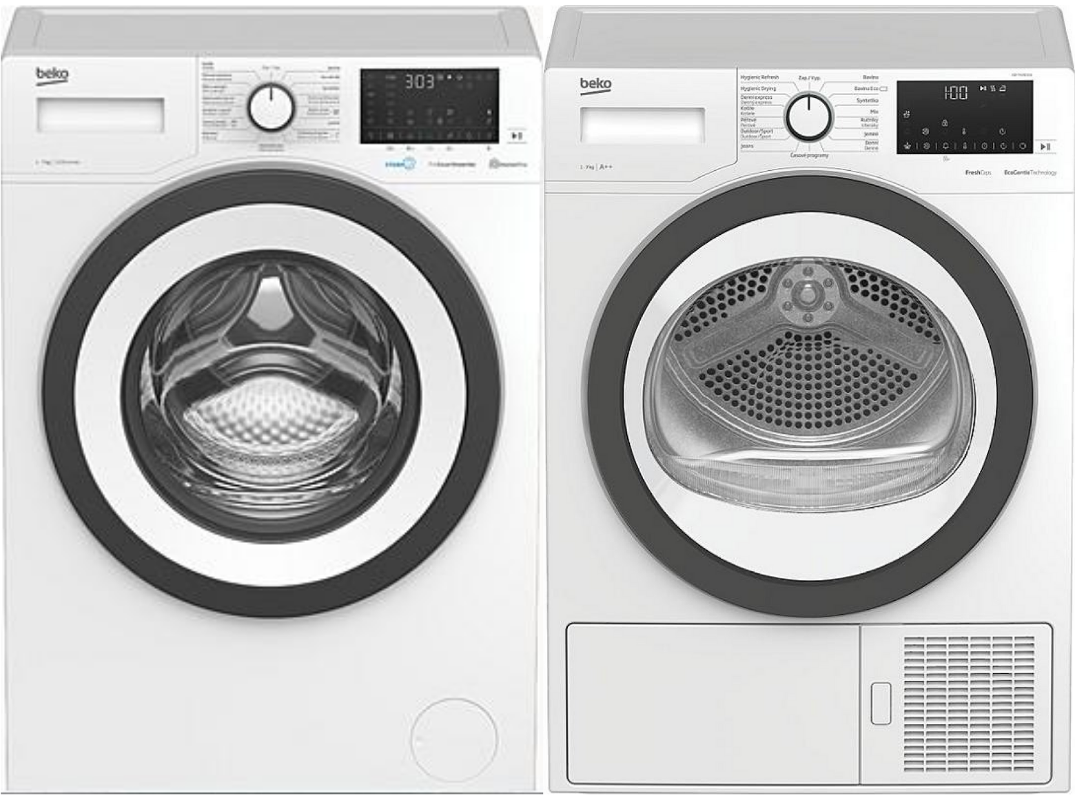Set Beko DS 7439CSSX + Beko HWUE 7636CSX0W – Spořílek.cz