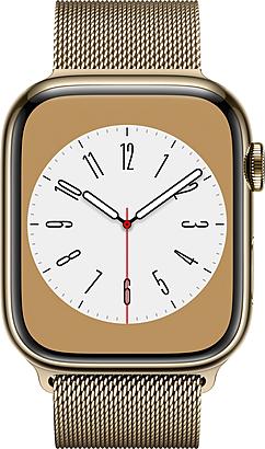 Apple Watch S8 Cell 45 Gold Steel Milan.