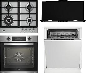 Set Beko BBIM12301XCE + Beko DIN 34320 + Beko HIAW 64235SX + Beko HNU61422B