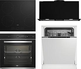 Set Beko BBIMM 13400XMSWE + Beko DIN 34320 + Beko HII 64200MT + Beko HNU61422B