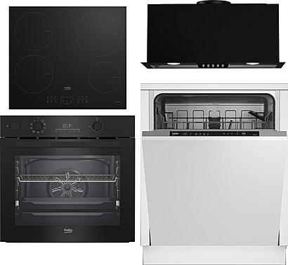Set Beko BBIS17300BMPSE + Beko DIN 34320 + Beko HII 64200MT + Beko HNU61422B