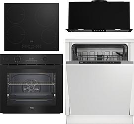 Set Beko BBIS17300BMPSE + Beko DIN 34320 + Beko HII 64200MT + Beko HNU61422B