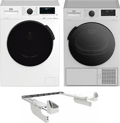 Set Beko XDF 85245CSH3BH + Beko XWUE 87265CSH3B + PSK mezikus bílý