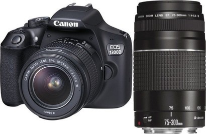 Canon EOS 1300D+18-55DC+75-300DC