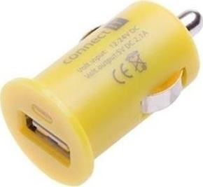 Connect IT CI-591 CAR adaptér USB2,1A žlutý