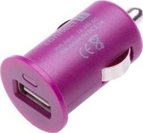 Connect IT CI-592 CAR adaptér USB 2,1A fialový