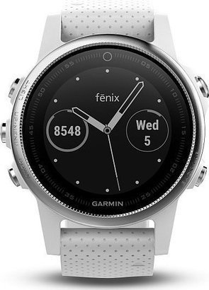 Garmin fenix5S Silver Optic White band