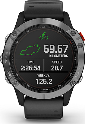 Garmin Fenix6 Solar Silver/Black Band