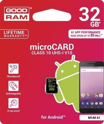 Goodram MicroSDHC 32GB CL10 for Android