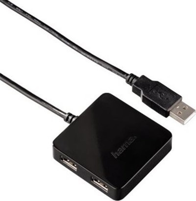 Hama 12131 USB 2:0 HUB 1:4 černý
