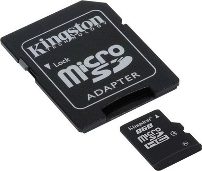 Kingston Micro SDHC 8GB CL4 + adaptér SDC4