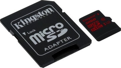 Kingston MicroSDHC 32GB UHS-1 CL3 + adaptér