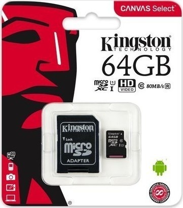 Kingston microSDXC 64GB CL10 UHS-I 80R
