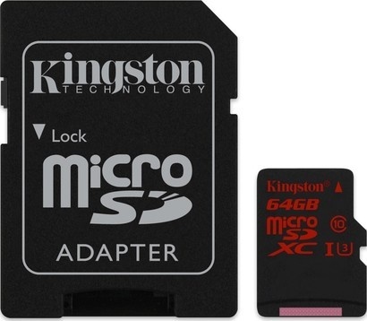 Kingston MicroSDXC 64GB UHS-1 U3 + adap