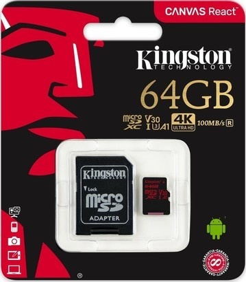 Kingston MicroSDXC 64GB UHS-I V3 80MB/s