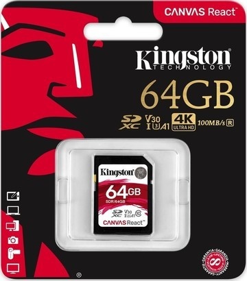 Kingston SDXC 64GB UHS-I U3 V30 100R/80W