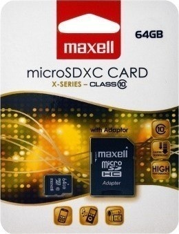 Maxell MicroSDXC 64GB CL10 + adaptér 854731