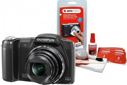 Olympus SZ 16 Black + Cleaning set