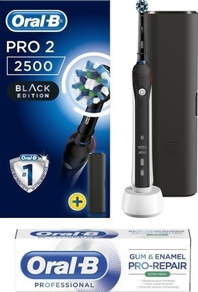 Oral-B PRO2500 CA black + zubní pasta