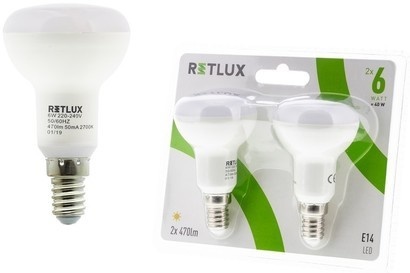 RETLUX REL 5 LED R50 2x6W E14 WW