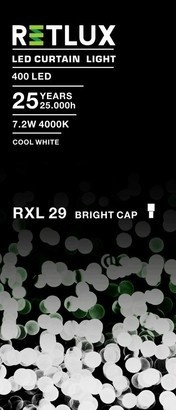 RETLUX RXL 29 400LED CURTAIN LIGHT CW 5m