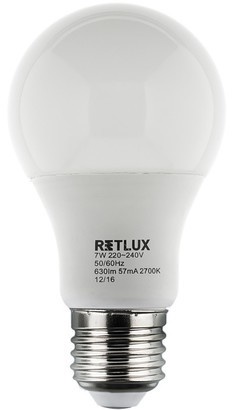 RETLUX RLL 244 A60 E27 žárovka 9W WW