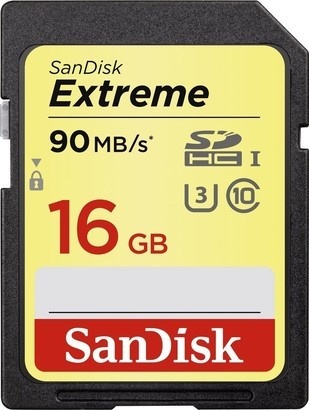 Sandisk 139747 SDHC 16GB 90M UHS-3 Extre