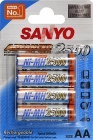 Sanyo HR 3U-4BP 2500 MAH,AA 4 ks