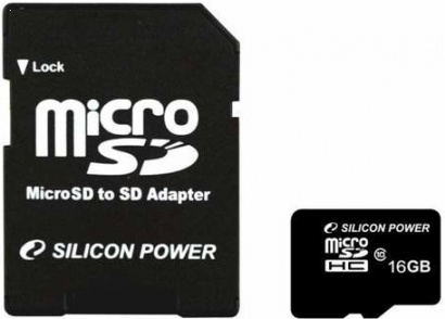 Silicon Power MicroSDHC 16GB Class 10