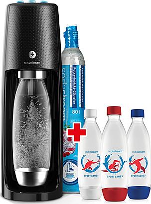 SodaStream Spirit OT Black + Lahve 3x1 l