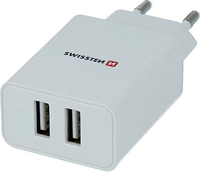 Swissten síťový adaptér 2xUSB 21A+DAT.KAB.USB/LIGHT.