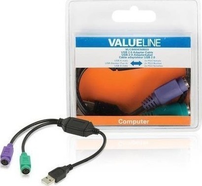 VALUELINE VLCB60830B03 USB-2xPS2, 0,3m