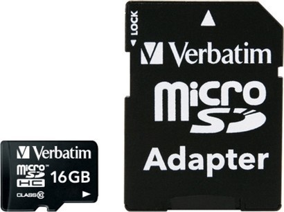 Verbatim MicroSDHC 16GB CL10 44082