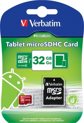 Verbatim MicroSDHC 32GB CL10 Tablet