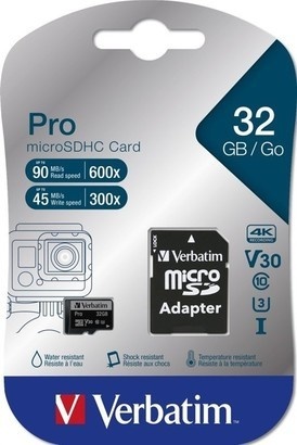 Verbatim PRO 47041 microSDHC 32GB cl10