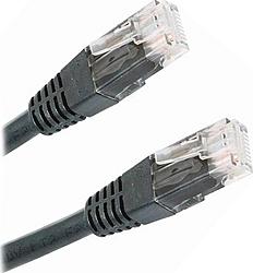 XtendLan Patch kabel Cat 5e UTP 1m černý