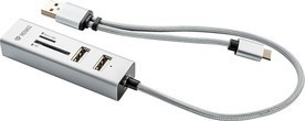 Yenkee YHC 103SR USB C OTG HUB+čtečka